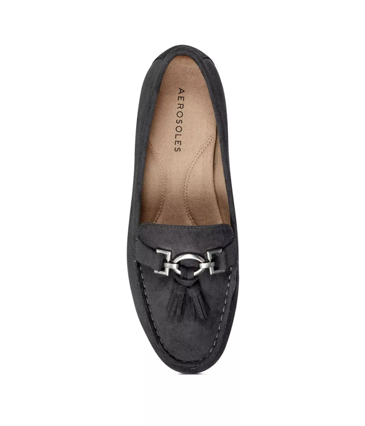 Aerosoles Deanna Loafer Grey Faux Suede