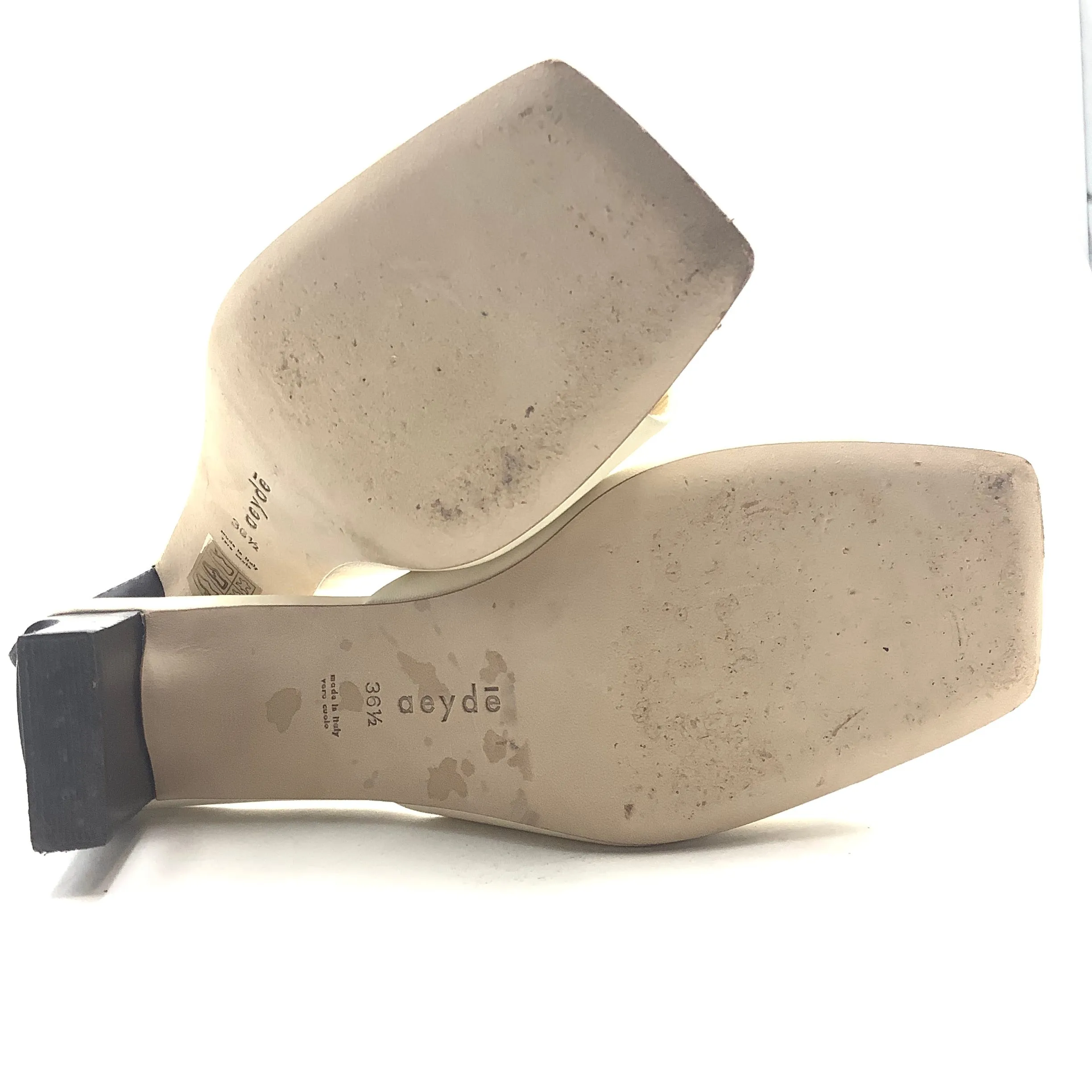 Ayede Women's Katti Leather Mules Cream Size: 6