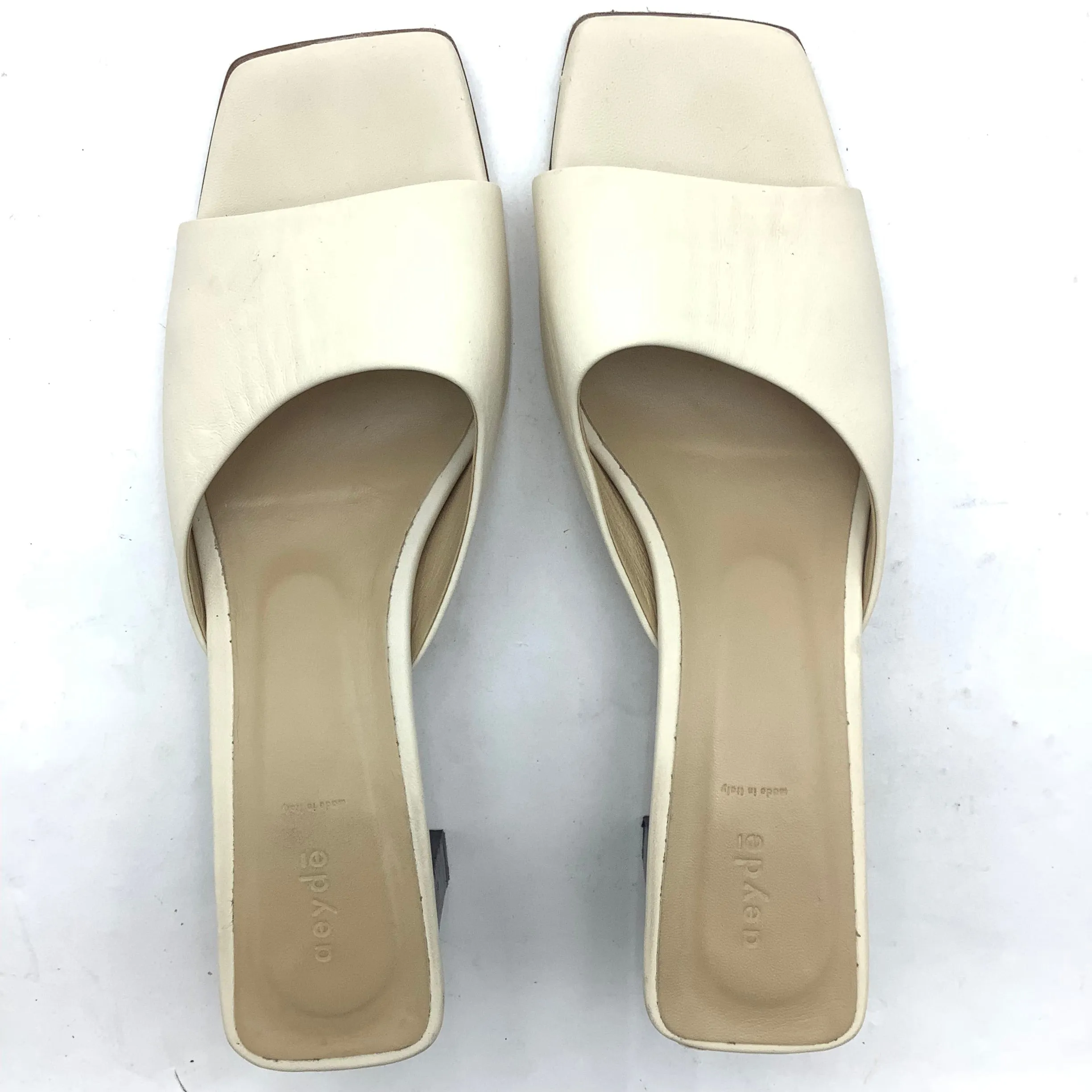 Ayede Women's Katti Leather Mules Cream Size: 6