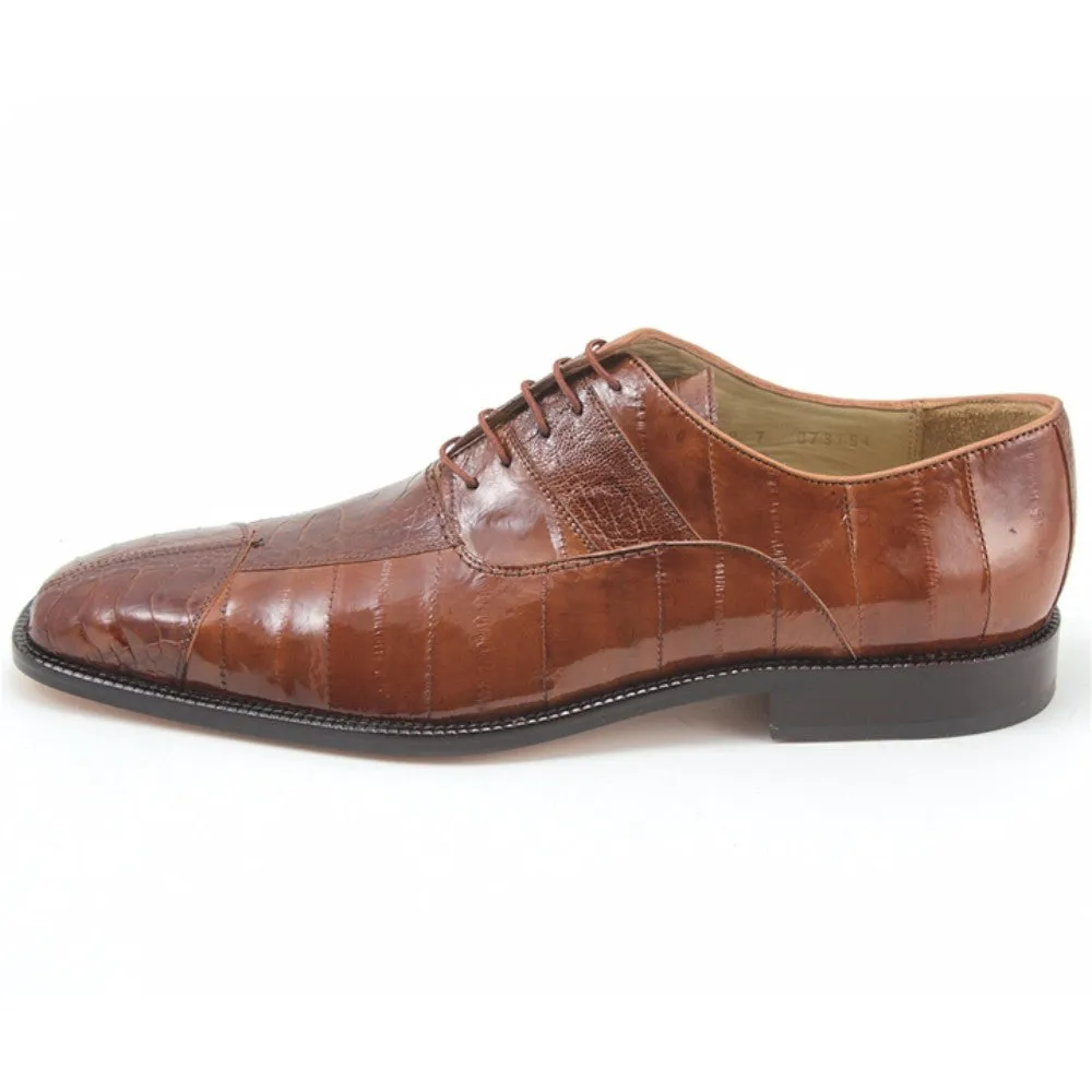 Belvedere Mare Camel Genuine Ostrich & Eel  Men's Oxford