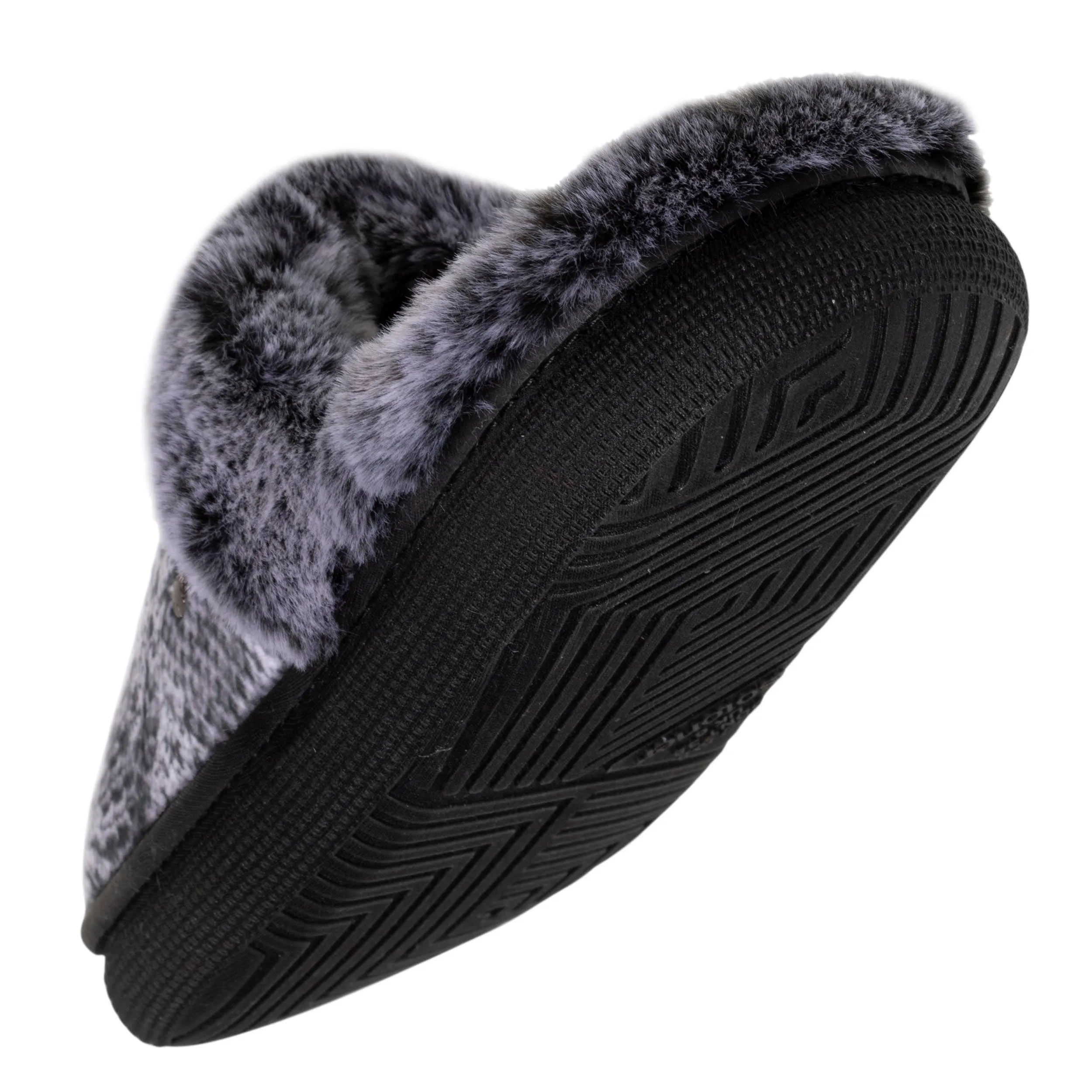 Chaussons mules bouncy Femme Gris chats