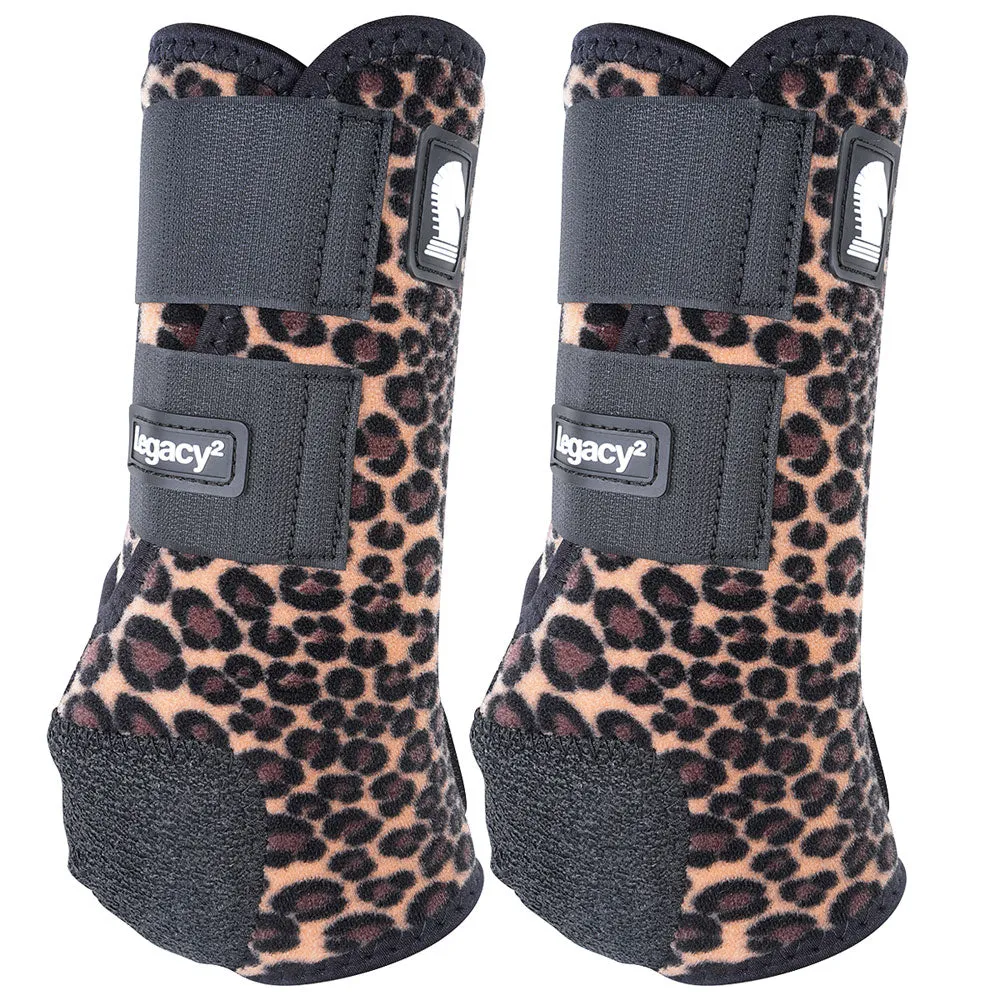 Classic Equine Lightweight Legacy2 Front Dyno Bell Boots Pair Cheetah