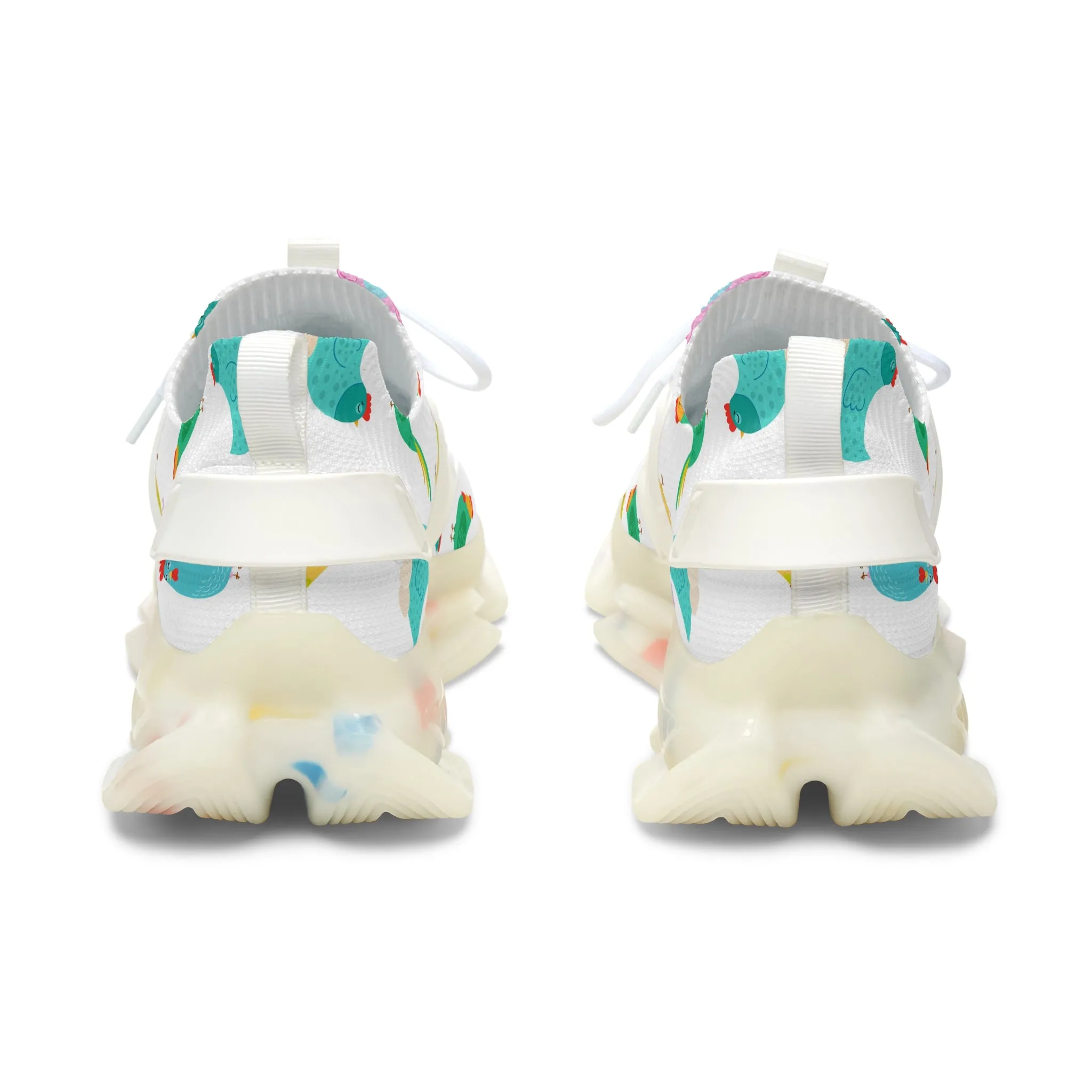 Colorful Chickens Women's Mesh Sneakers