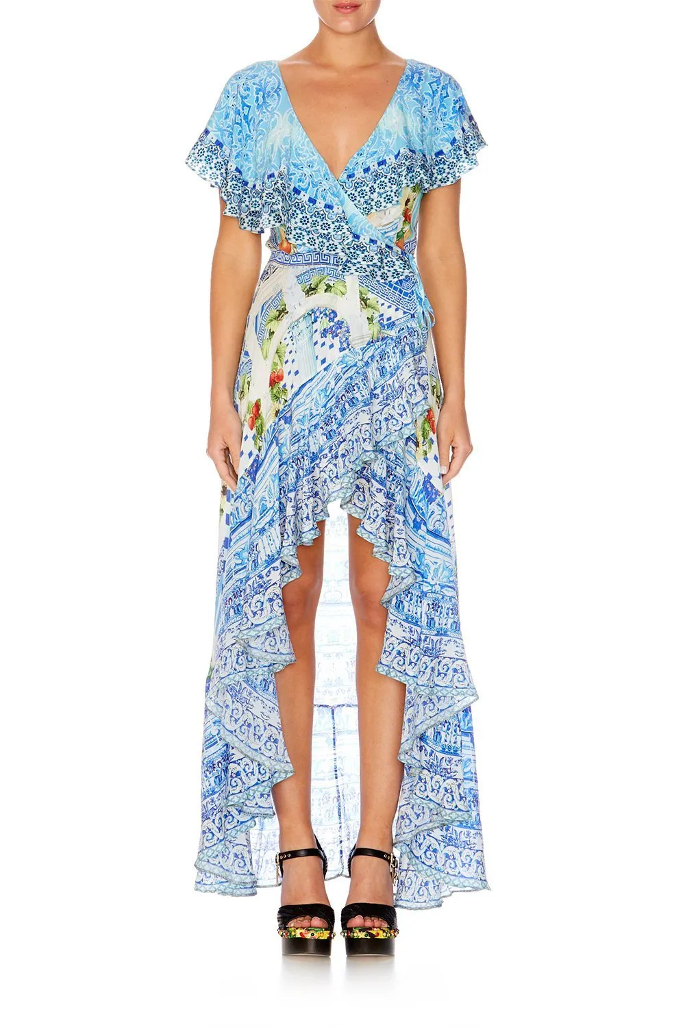 FRILL SLEEVE LONG DRESS A NIGHT TO REMEMBER