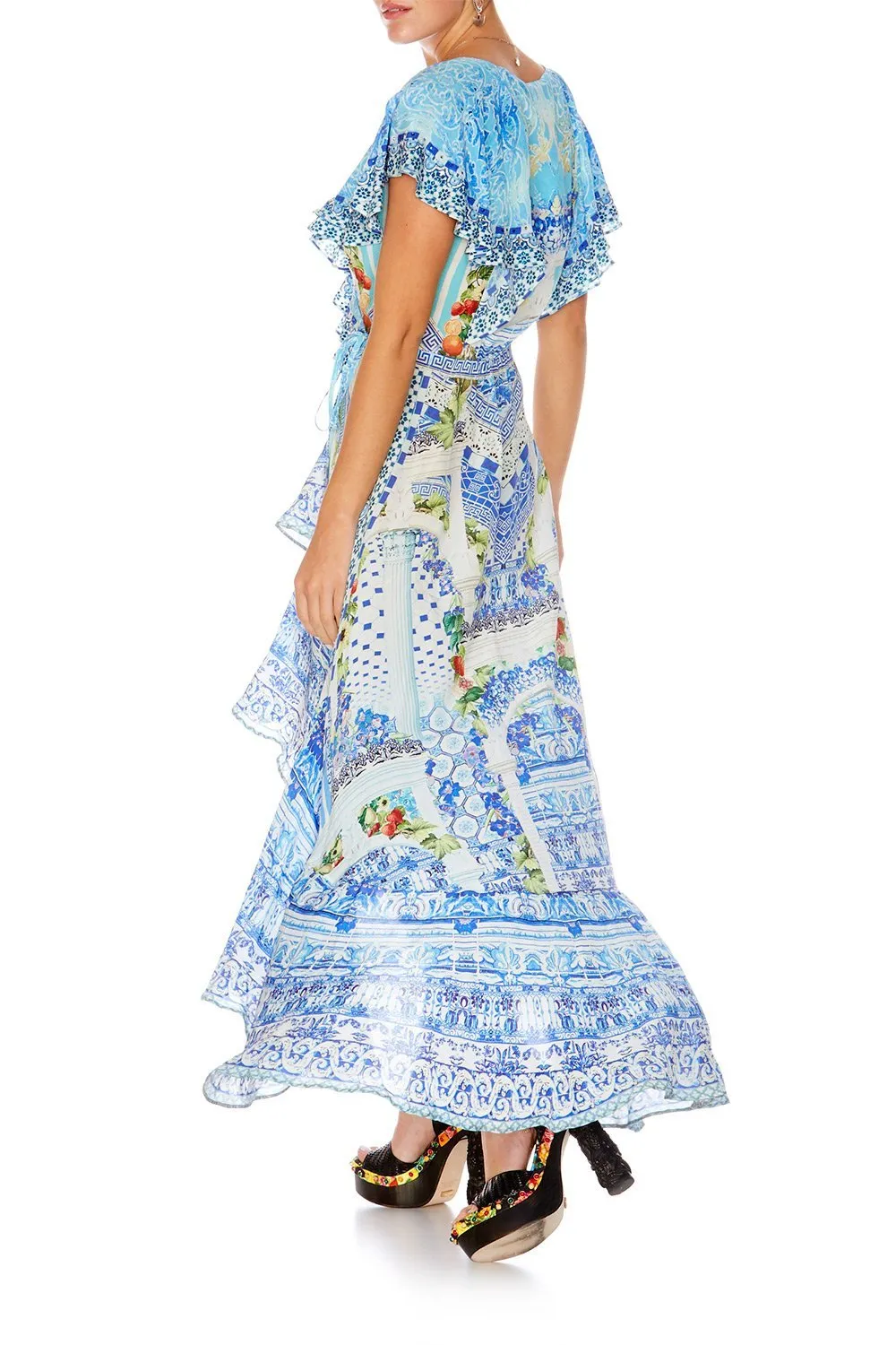 FRILL SLEEVE LONG DRESS A NIGHT TO REMEMBER