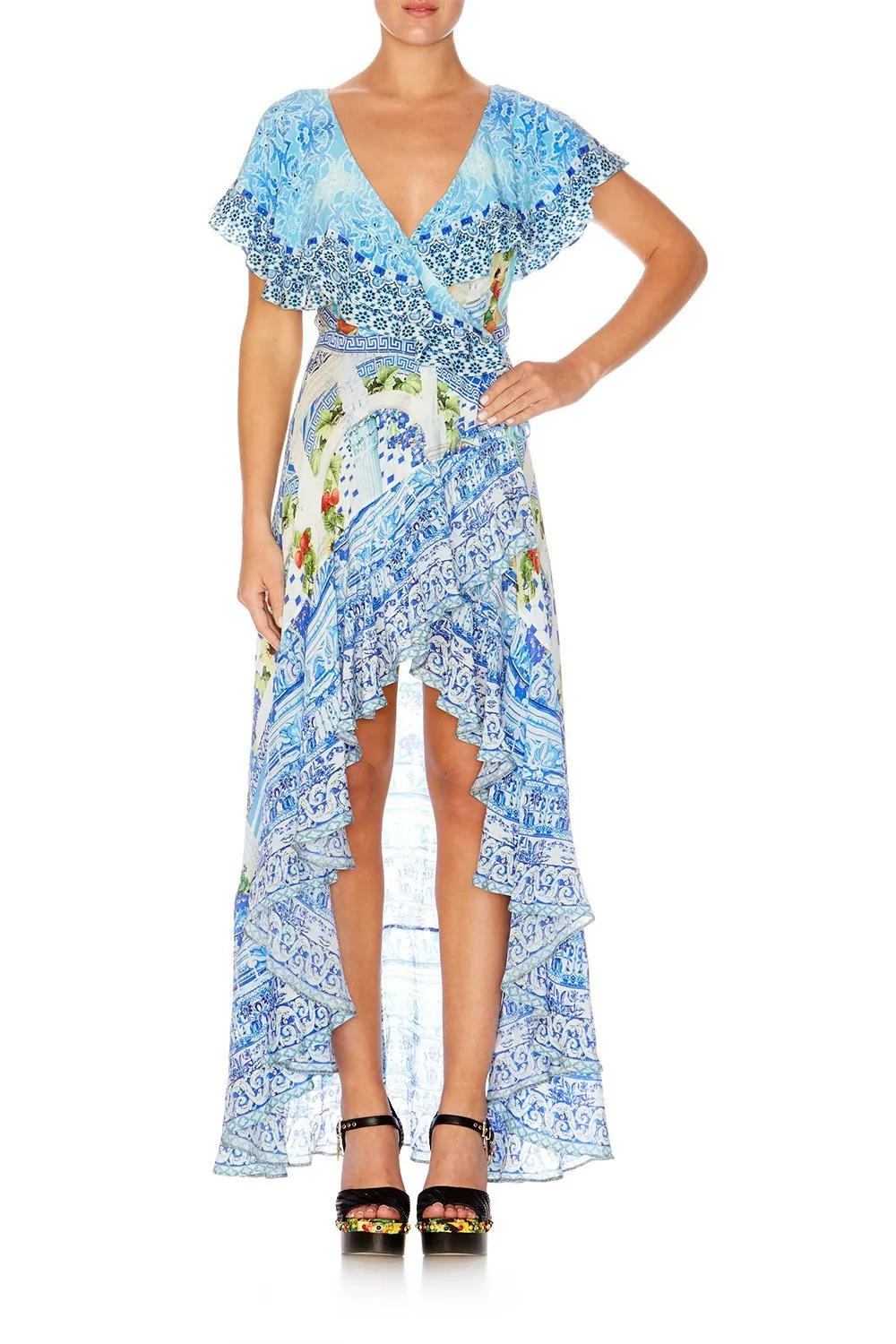 FRILL SLEEVE LONG DRESS A NIGHT TO REMEMBER