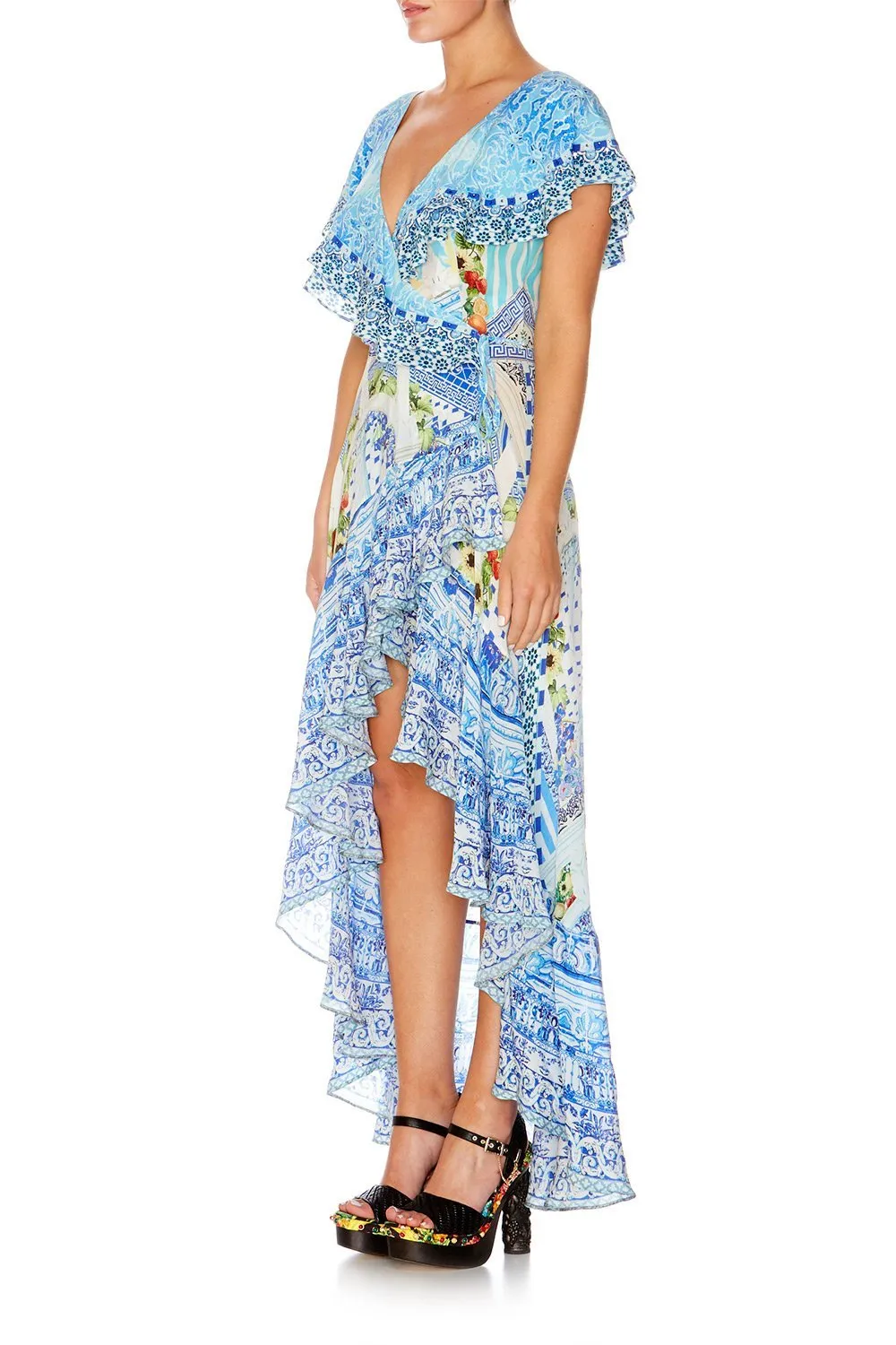 FRILL SLEEVE LONG DRESS A NIGHT TO REMEMBER