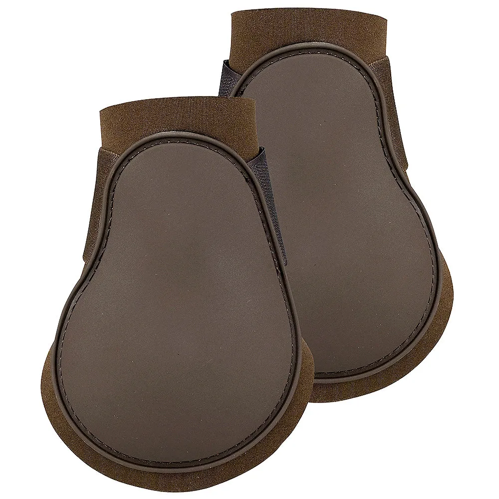 Full Sz Choco Brown Horze Neoprene Fetlock Boots Hind Leg Protection Horse Pair