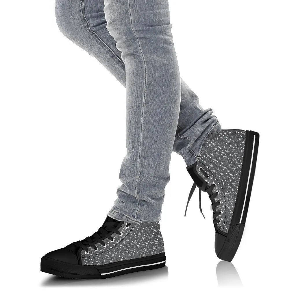 High Top Sneakers - Tiny Stars | Custom High Top Shoes, Patterned High Top Sneakers, High Top Sneakers for Women, Unisex Shoes