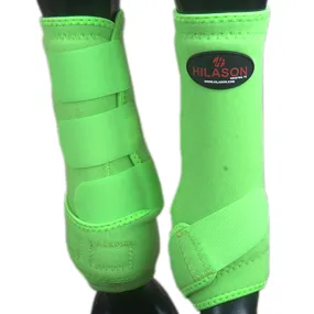 Hilason Horse Medicine Sports Boots Front Leg Lime Green