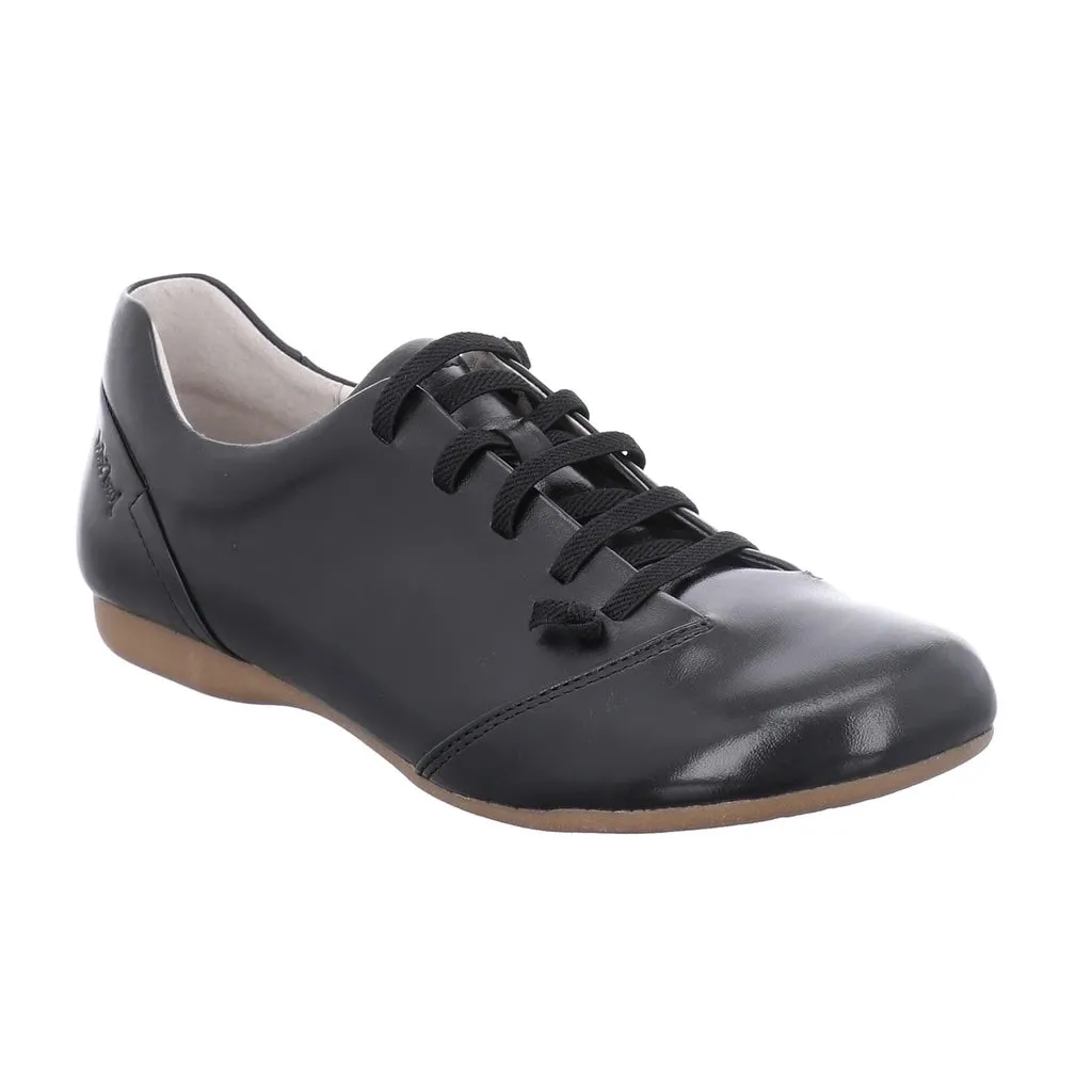 Josef Seibel Women's Fiona 08 Slip-On Leather Lace Up Shoes Black