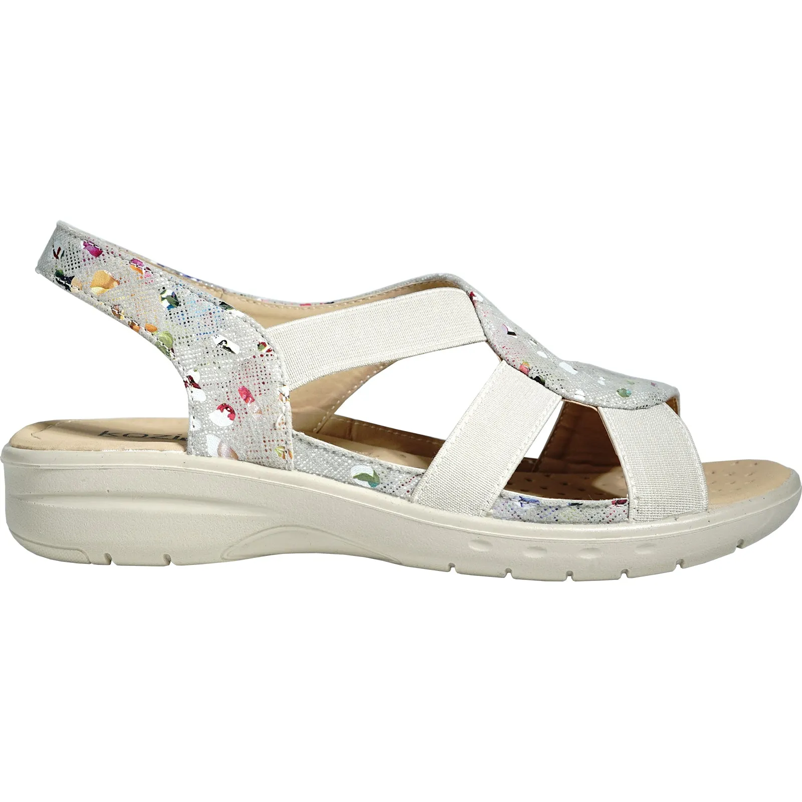 kozi Women Sandal OY3132 Comfort Wedge Sandal Beige
