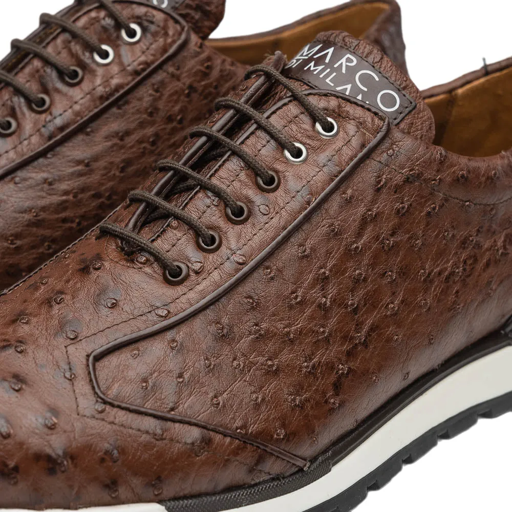 Marco Di Milano Scanno Ostrich and Rubber Antique Brown