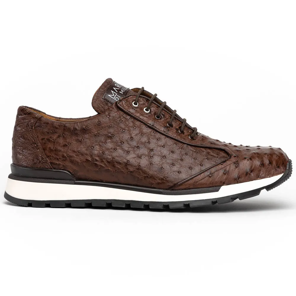Marco Di Milano Scanno Ostrich and Rubber Antique Brown