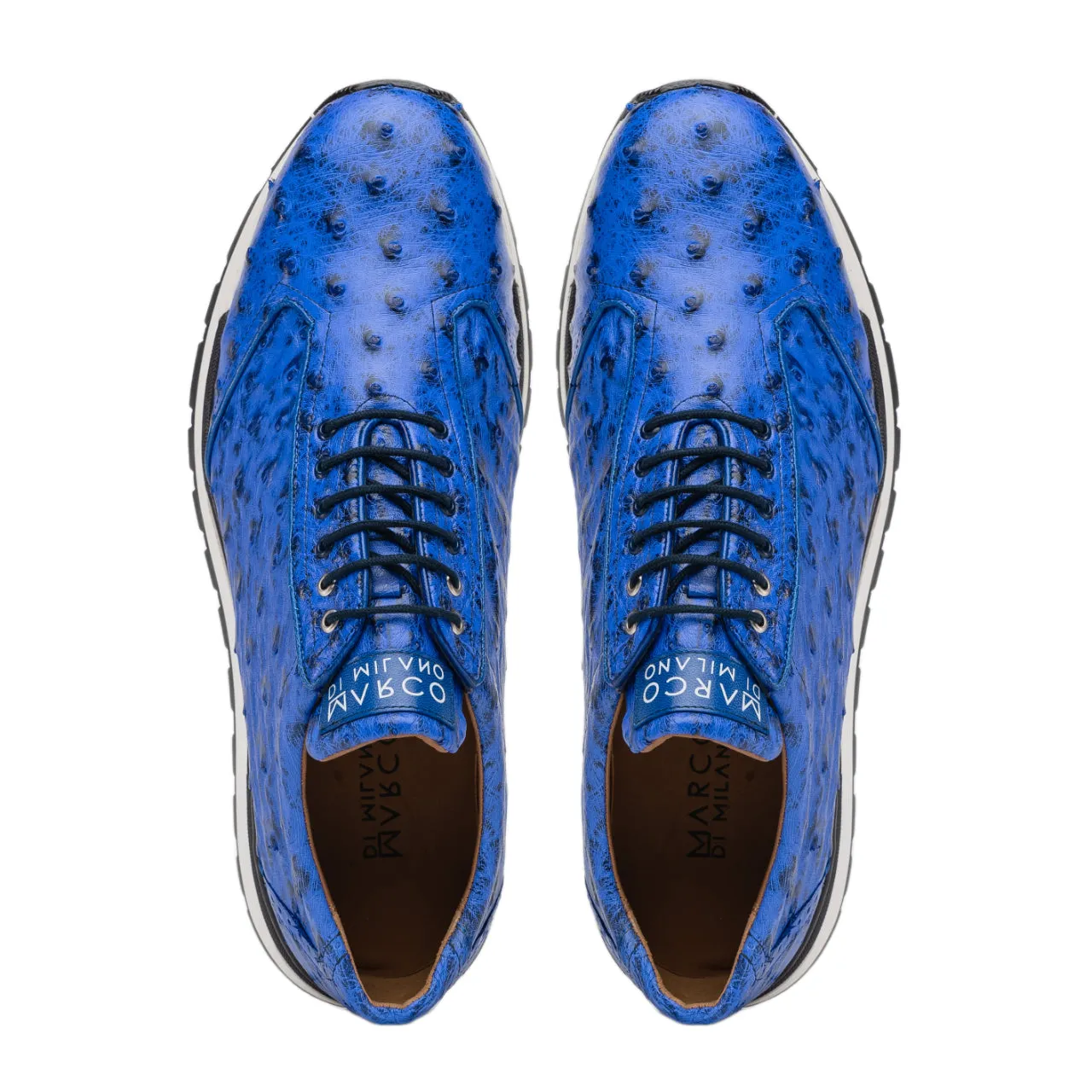 Marco Di Milano Scanno Ostrich and Rubber Electric Blue