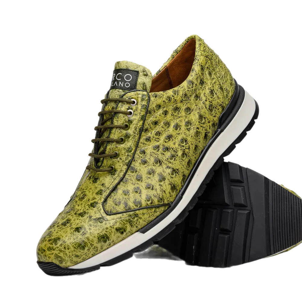 Marco Di Milano Scanno Ostrich and Rubber Green