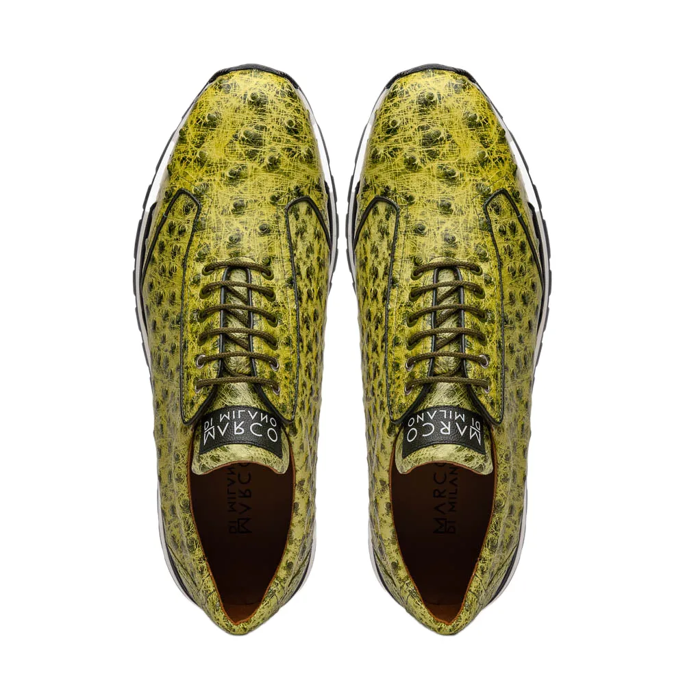 Marco Di Milano Scanno Ostrich and Rubber Green