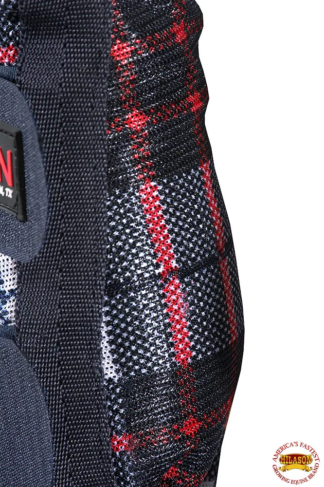 Medium Hilason Horse Fly Boots Uv Protection Fleece Lined 4 Pack Plaid