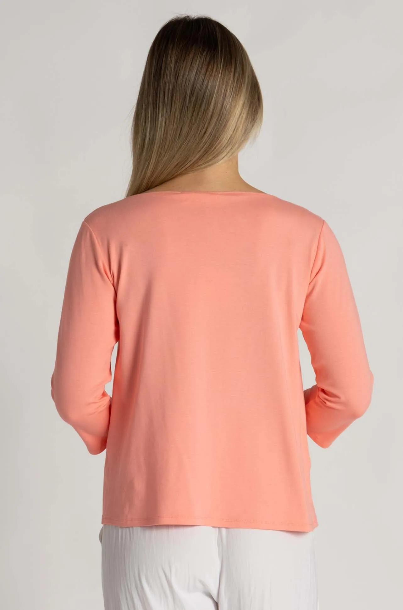 Mela Purdie - Relaxed Boat Neck in Coral