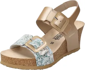 Mephisto Women's Lissia Wedge Sandals- Platinum