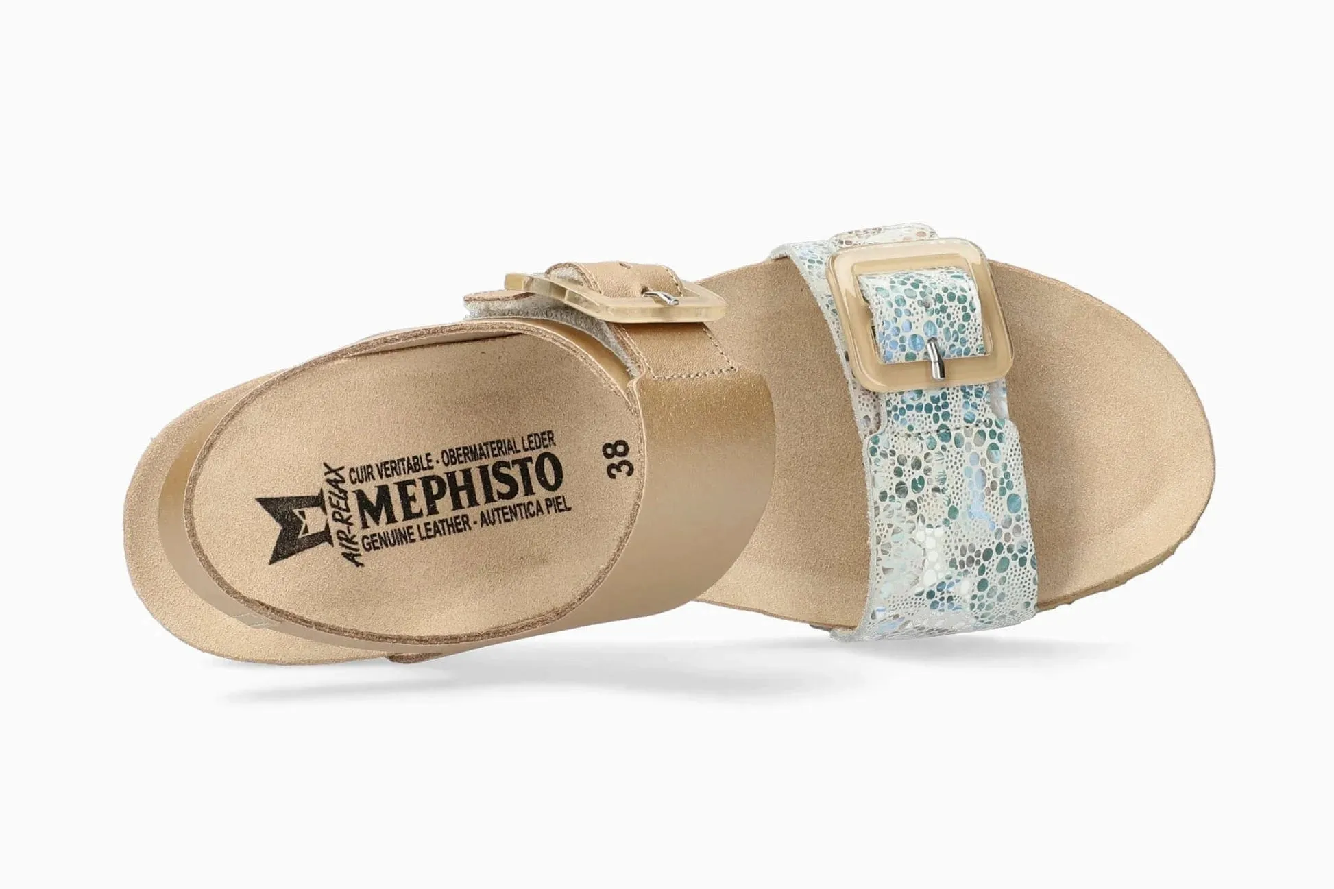 Mephisto Women's Lissia Wedge Sandals- Platinum