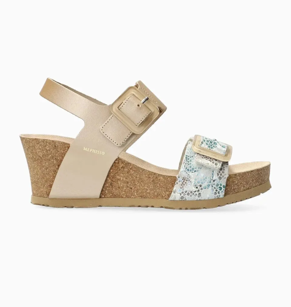 Mephisto Women's Lissia Wedge Sandals- Platinum
