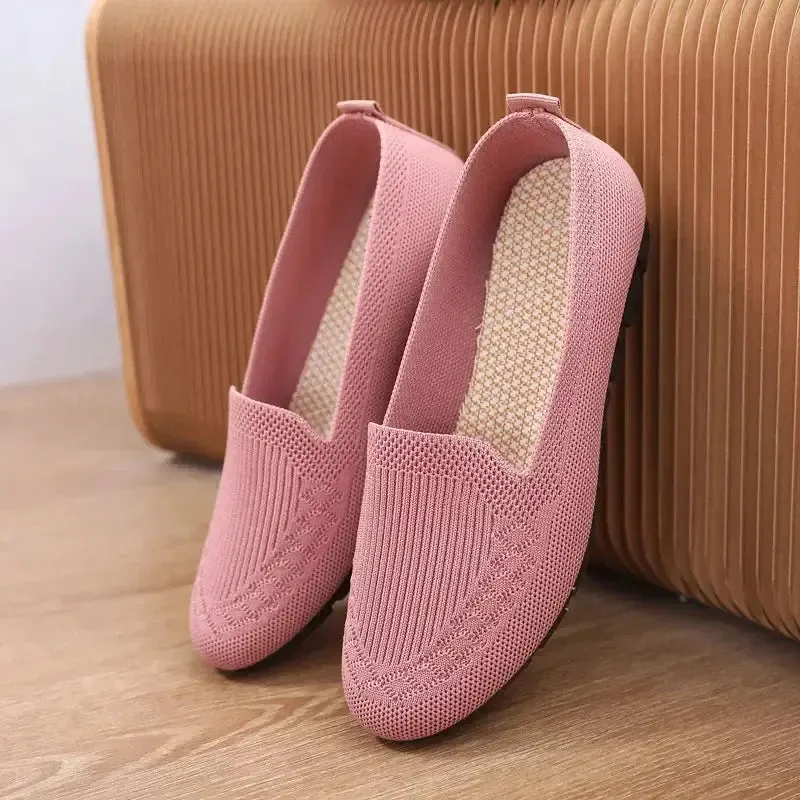 Mesh Breathable Women’s Loafers – Lightweight Slip-On Casual Sneakers