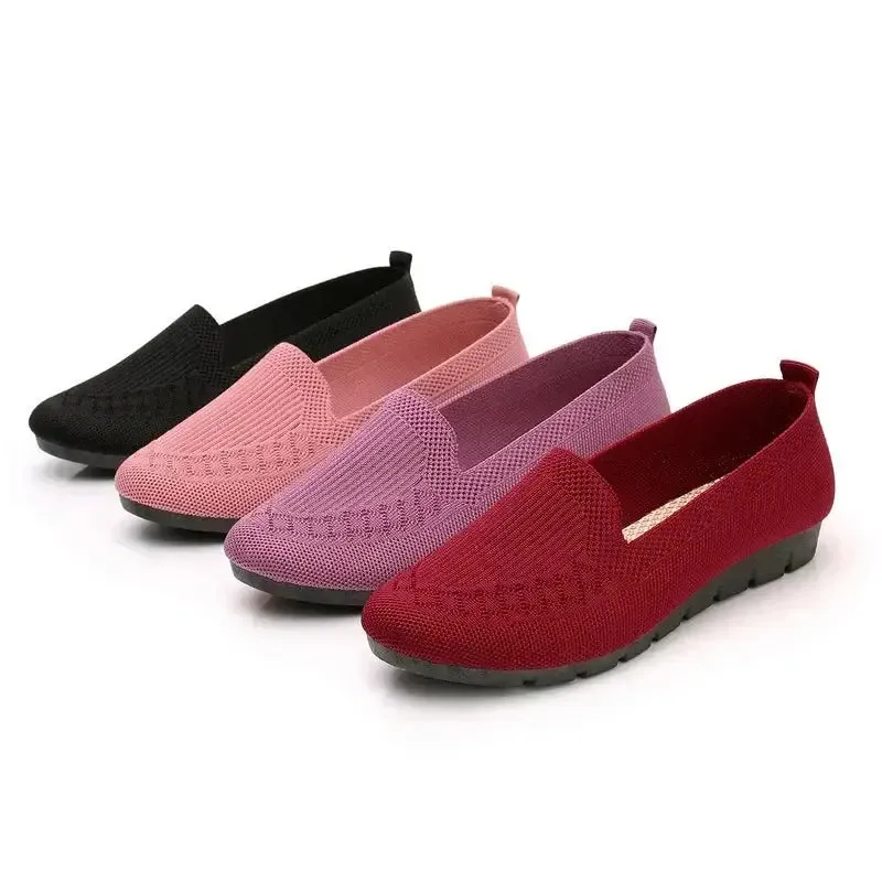 Mesh Breathable Women’s Loafers – Lightweight Slip-On Casual Sneakers