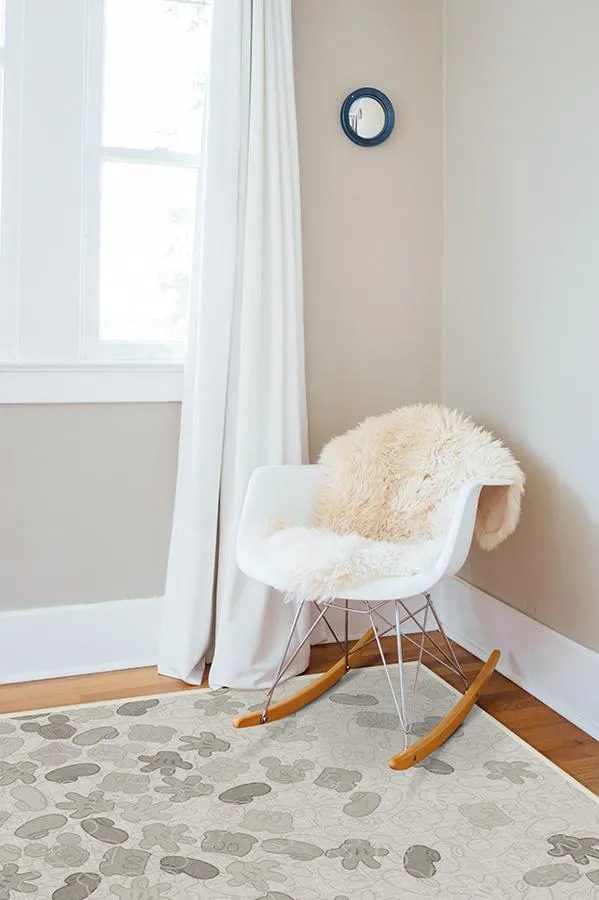 Mickey All Over Natural Tufted Rug