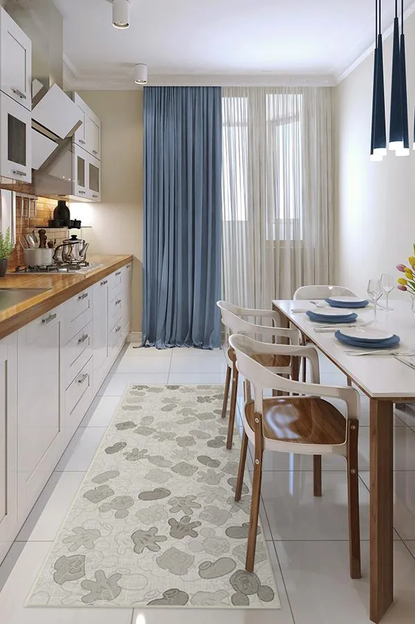 Mickey All Over Natural Tufted Rug
