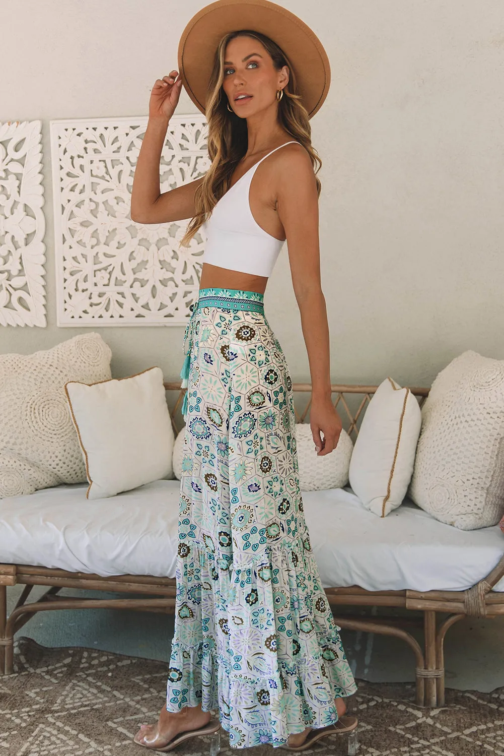 Noemi Floral Print Maxi Skirt