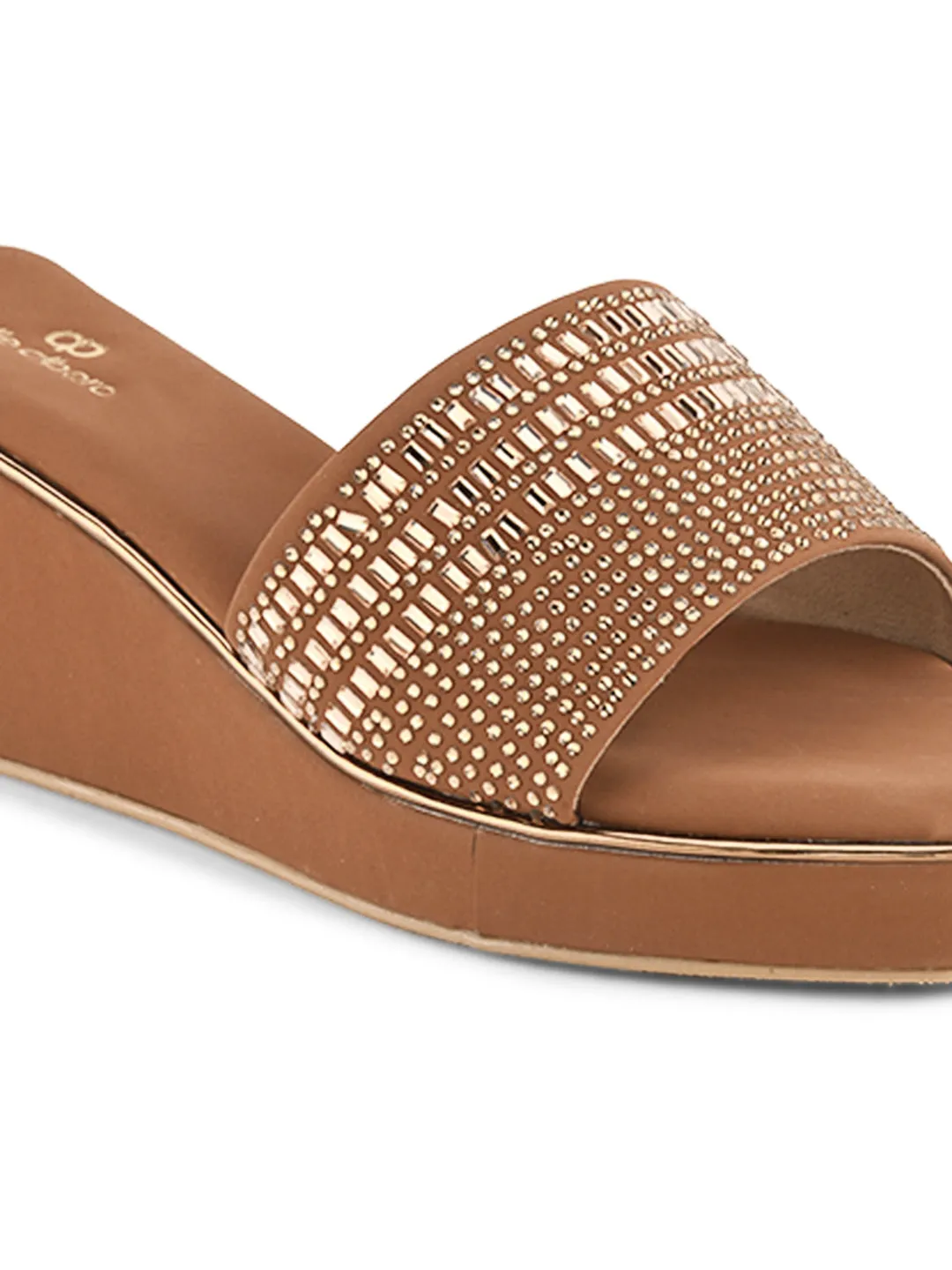 Pelle Ablero Tan Wedge Sandals for Women