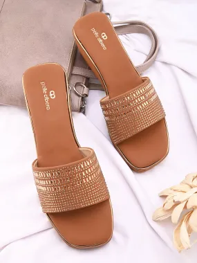 Pelle Ablero Tan Wedge Sandals for Women