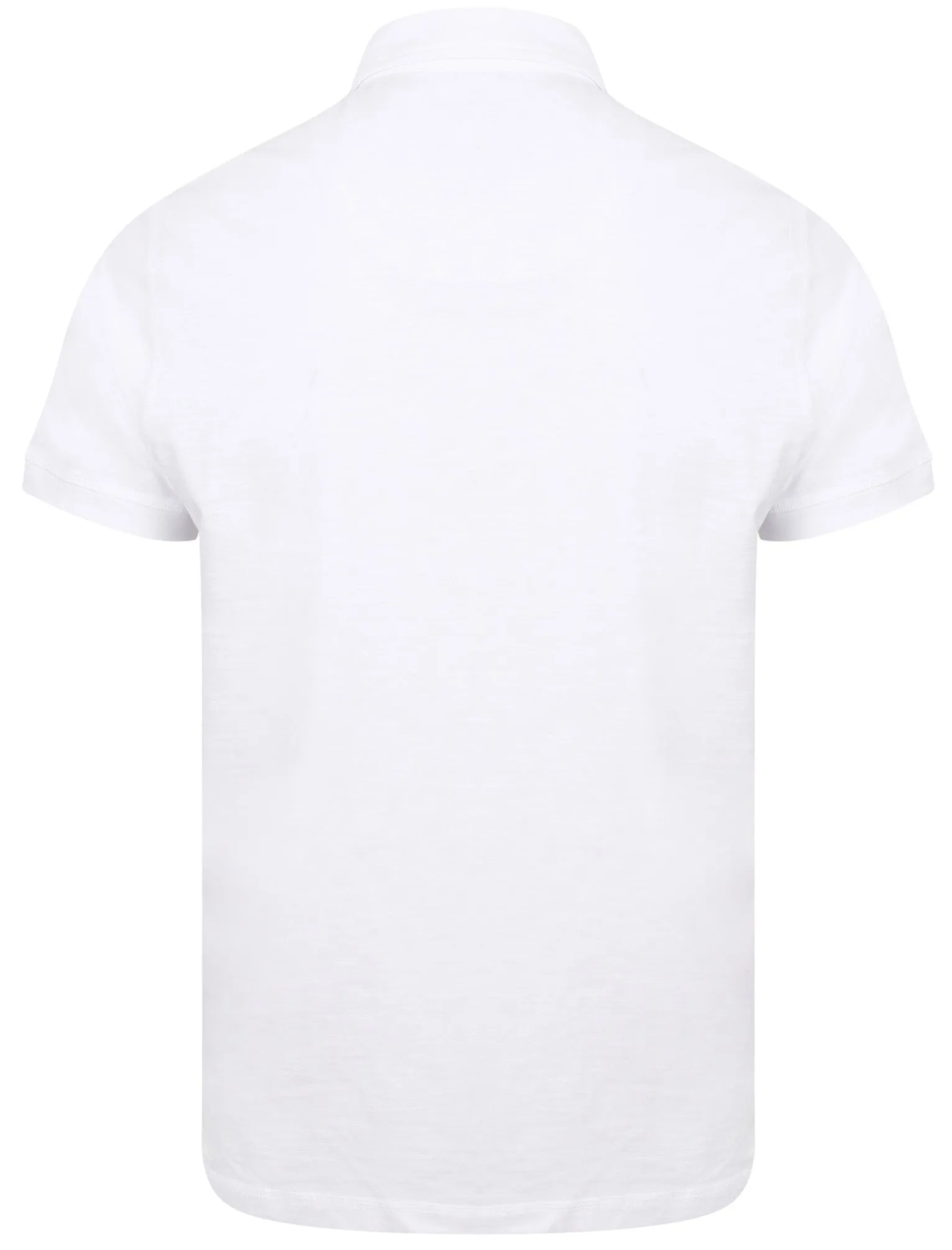 Plata Cotton Jersey Slub Polo Top In Optic White - South Shore