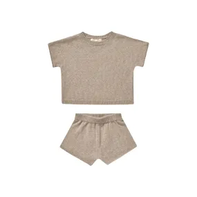 QUINCY MAE - Relaxed Summer Knit Set | Heathered Oat