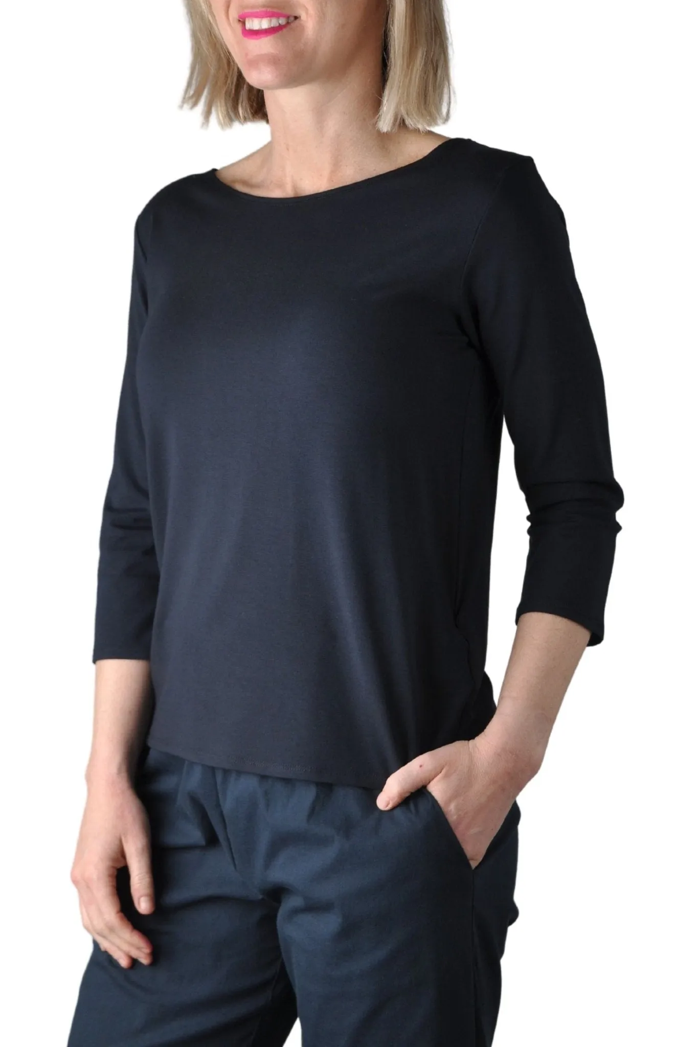 RELAXED BOAT NECK - F012630