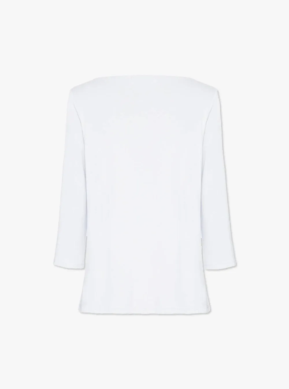 Relaxed Boat Neck Top - White
