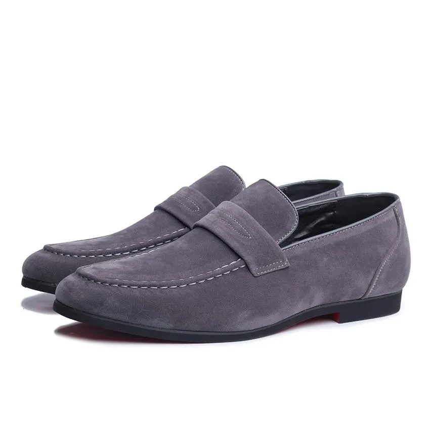 Retro Slip-On Breathable Suede Leather Anti-skid Men's Casual Shoes