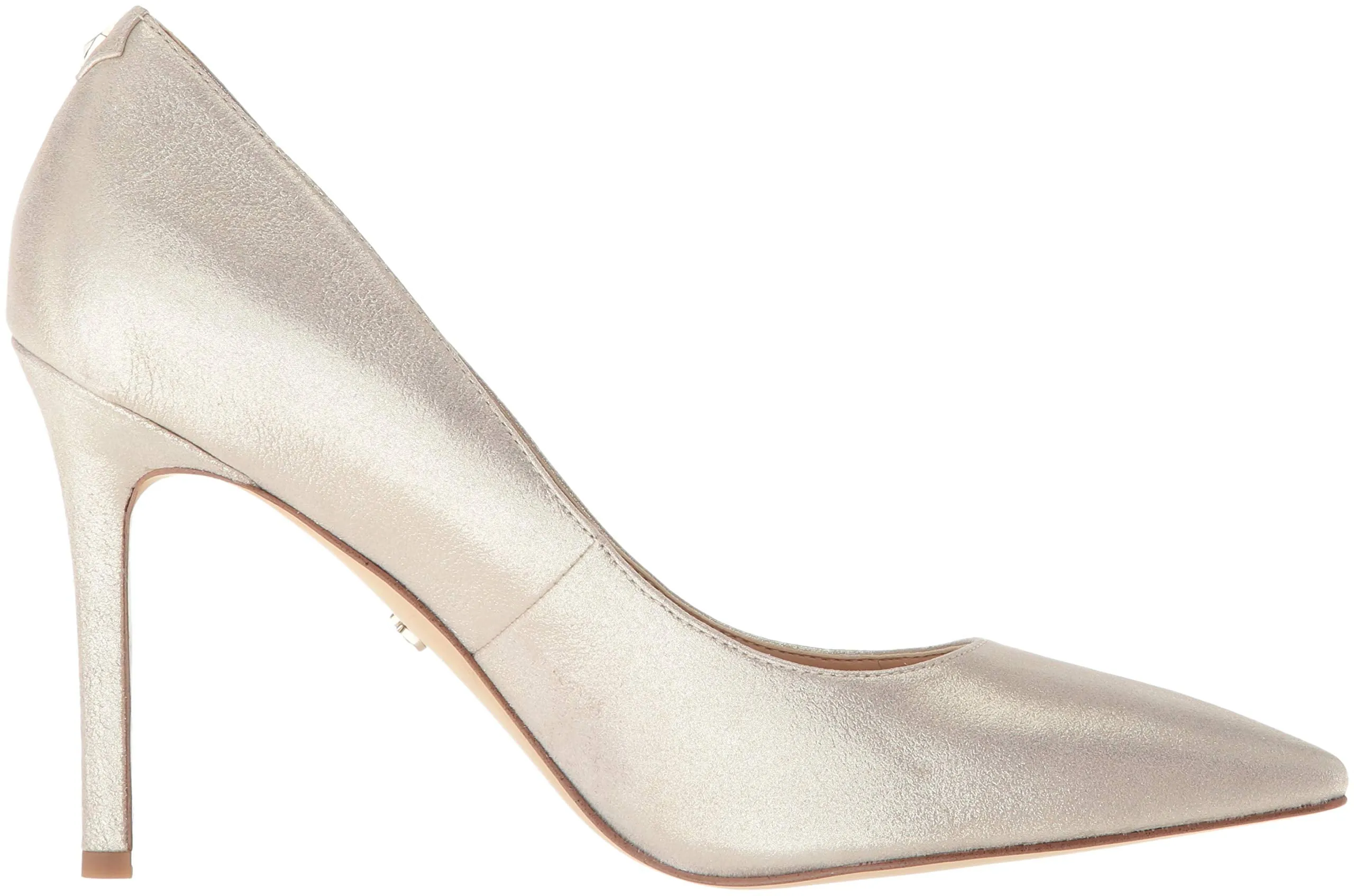 Sam Edelman Women's Hazel Dress Pump Gold Leather High Heel Pointed Toe Stiletto