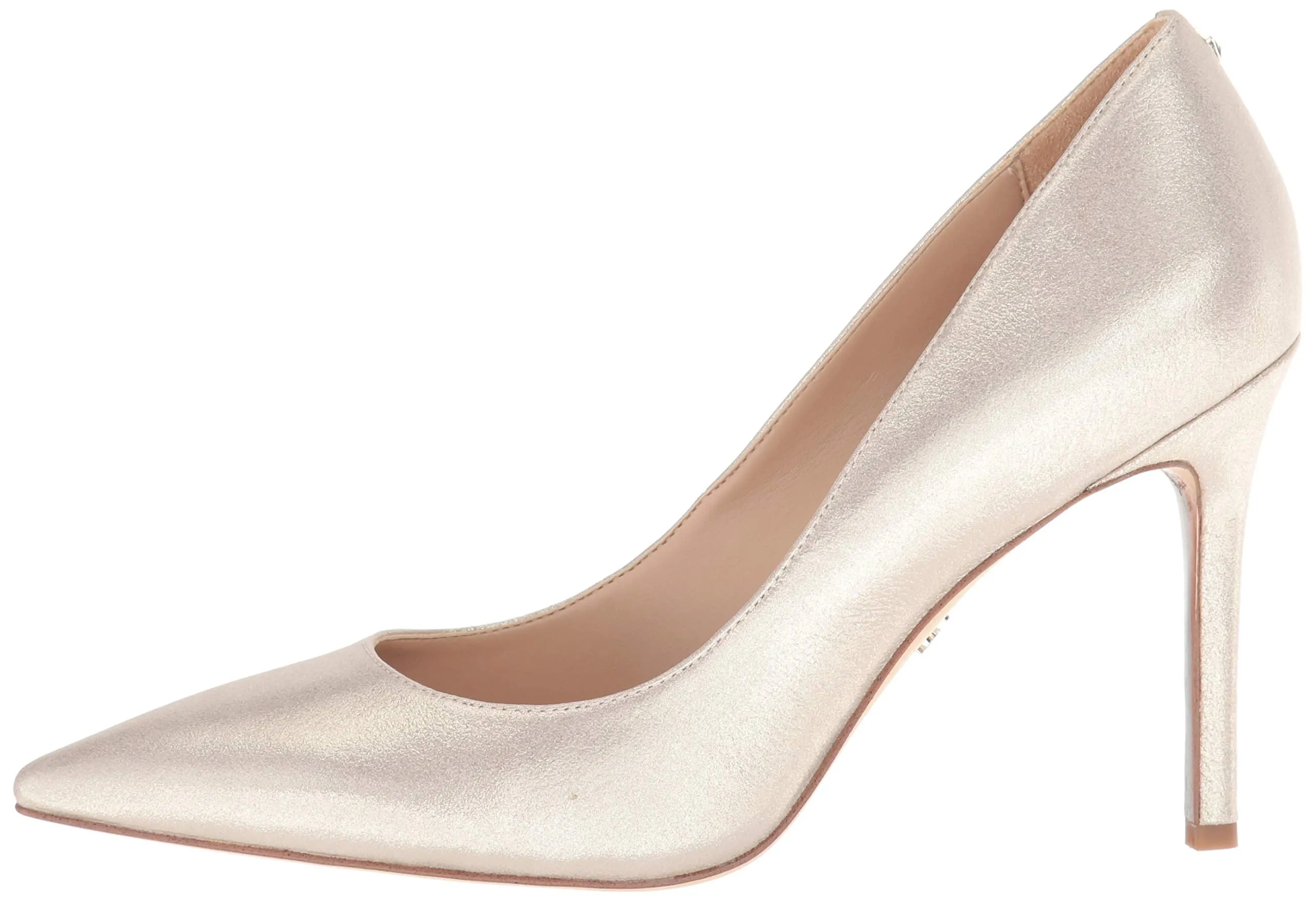 Sam Edelman Women's Hazel Dress Pump Gold Leather High Heel Pointed Toe Stiletto