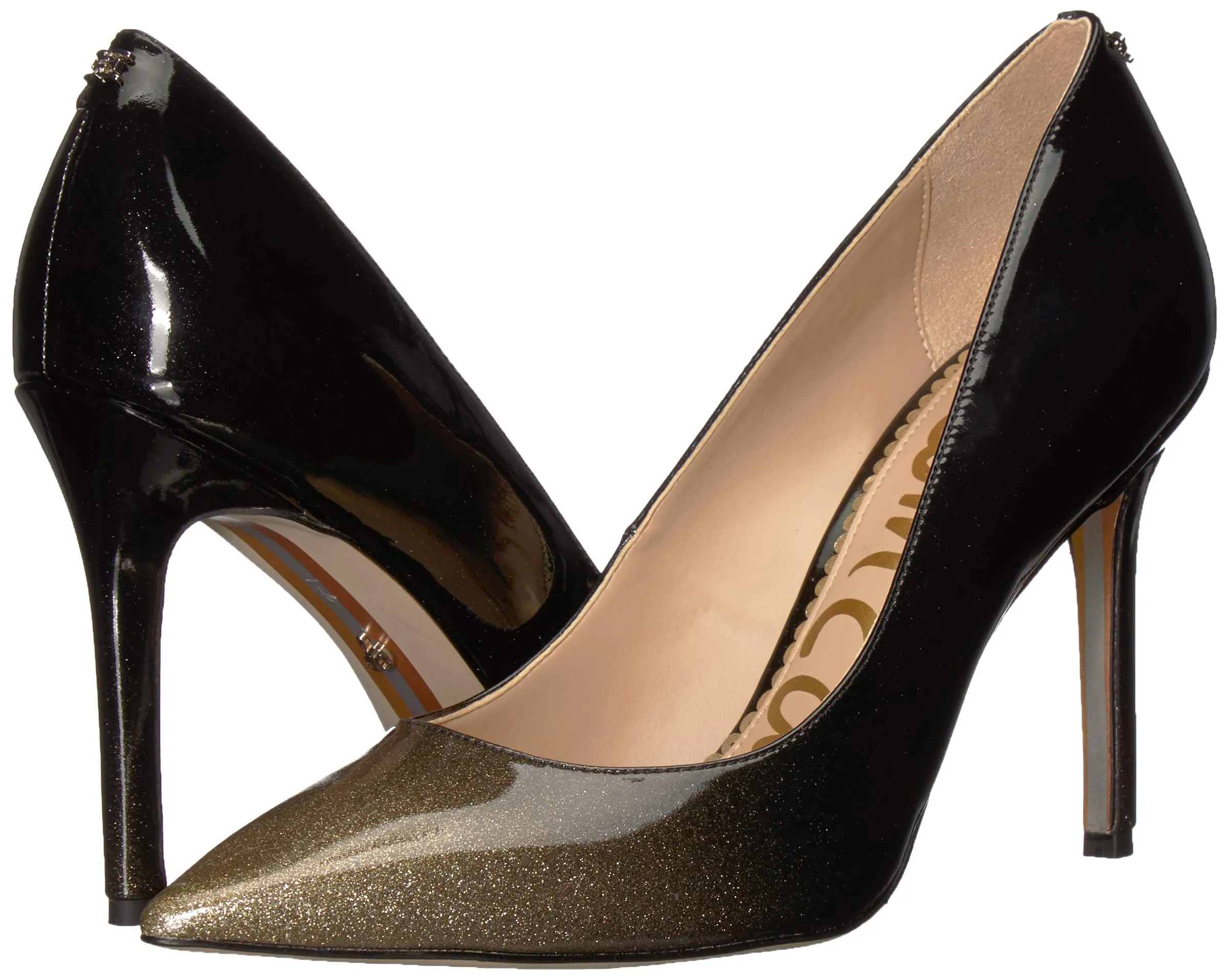 Sam Edelman Women's Hazel Pump, Gold Degrade Crystal Patent, 8 M US