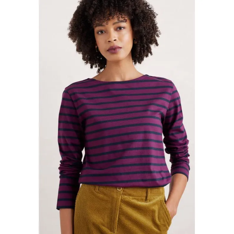 Seasalt Ladies Sailor Shirt Tri Breton Aniseed Maritime