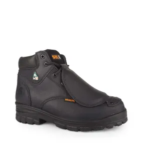 STC Men's 6" Press Safety Work Boots | Waterproof Leather, External Metguard, Steel Toe, Electric Shock & Puncture Resistant, Comfort Insole | Size 7-14