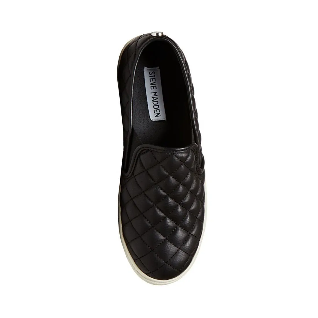 Steve Madden Ecentrcq Sporty Chic Quilted Slip-on Sneaker Black (8.5, Black)