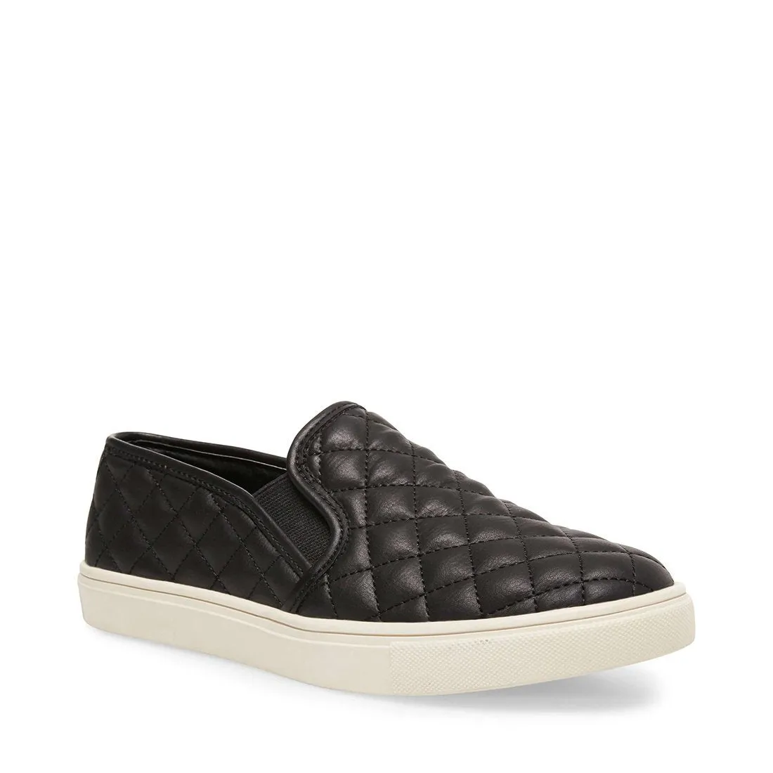 Steve Madden Ecentrcq Sporty Chic Quilted Slip-on Sneaker Black (8.5, Black)