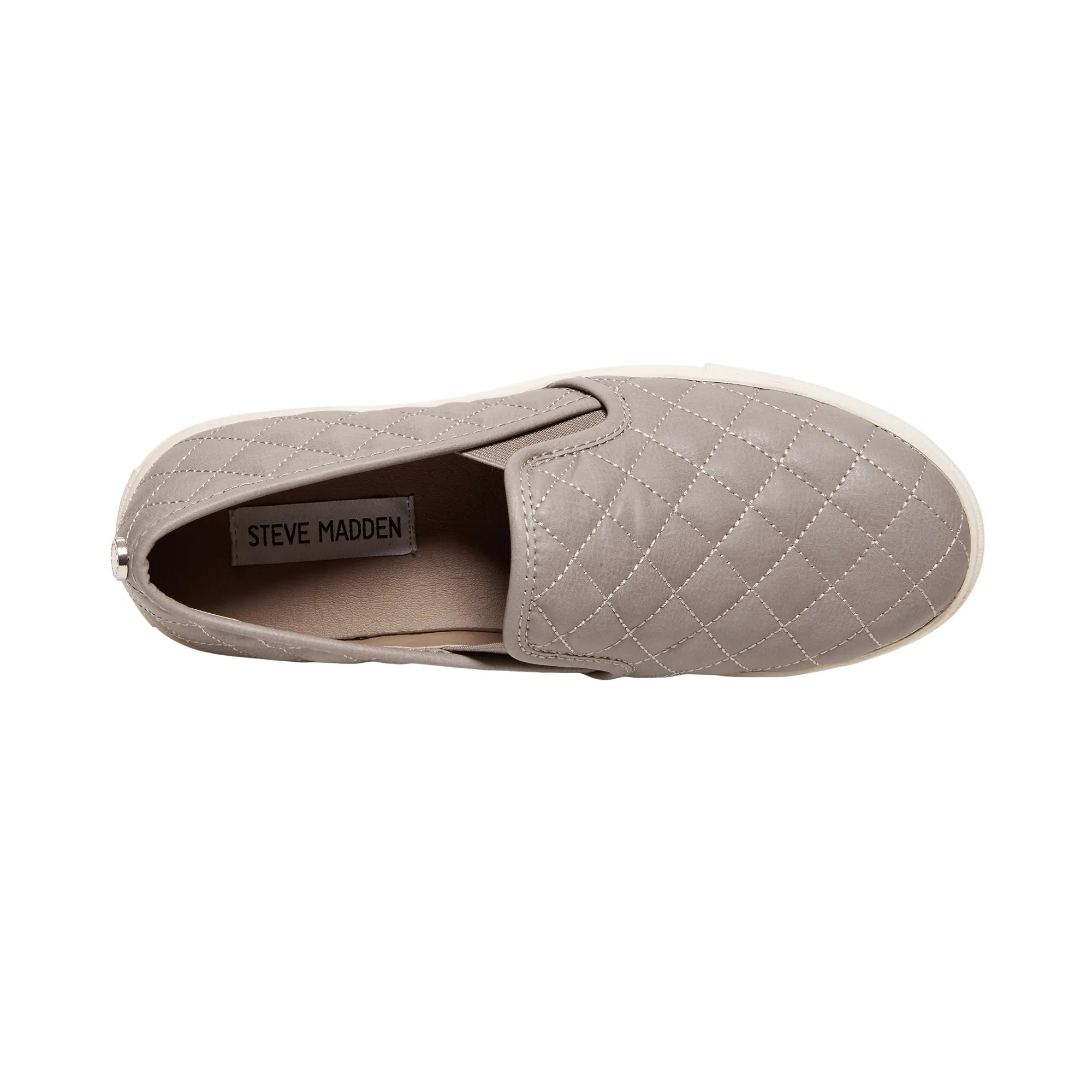 Steve Madden Ecentrcq Sporty Chic Quilted Slip-on Sneaker Grey