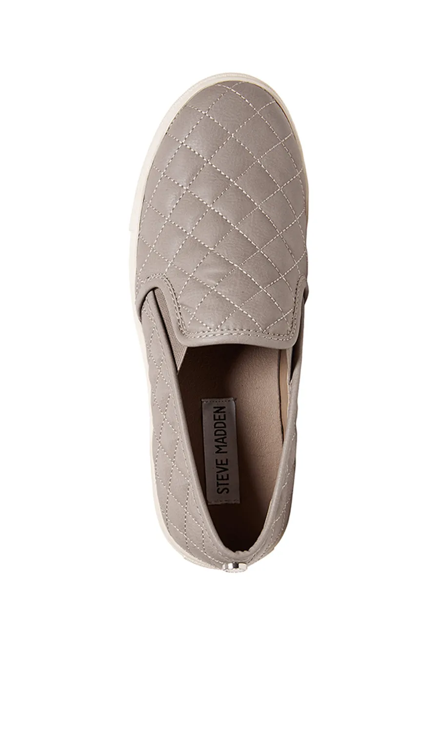 Steve Madden Ecentrcq Sporty Chic Quilted Slip-on Sneaker Grey