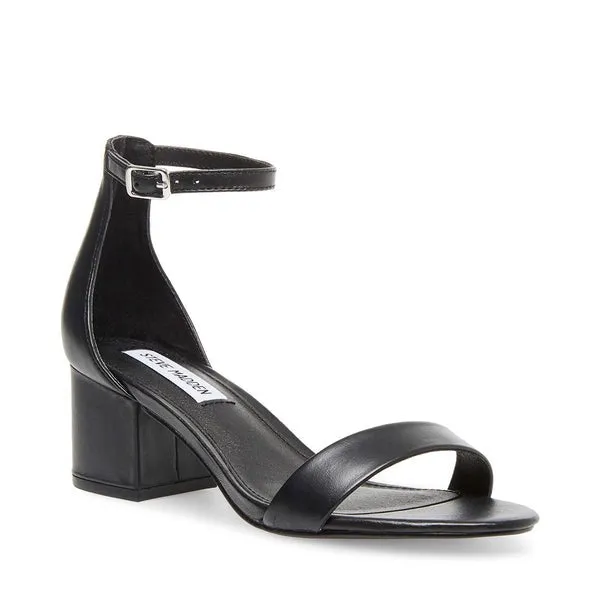 Steve Madden Irenee Block Heel sandal in black leather