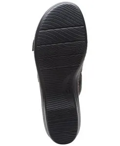Women Leather Wedge Slide Sandals