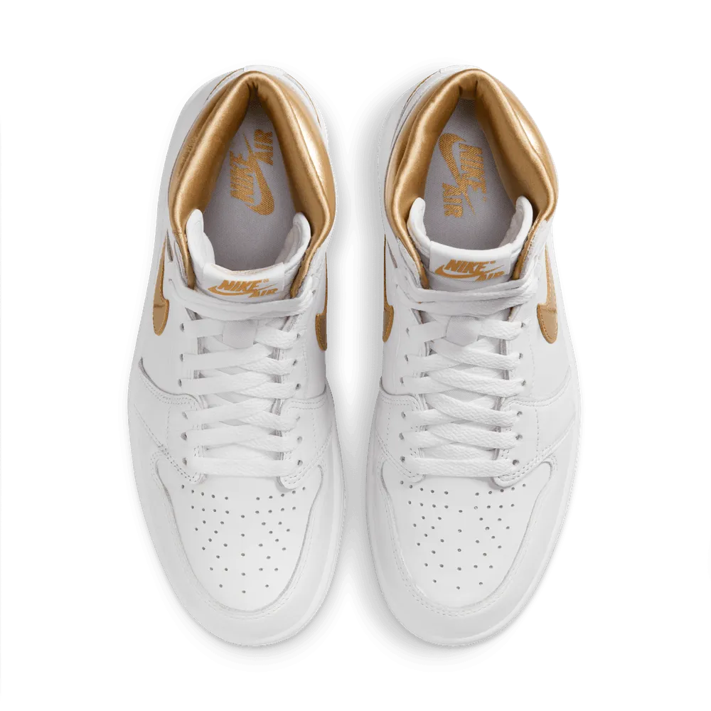 WOMENS AIR JORDAN 1 RETRO HIGH OG "METALLIC GOLD"